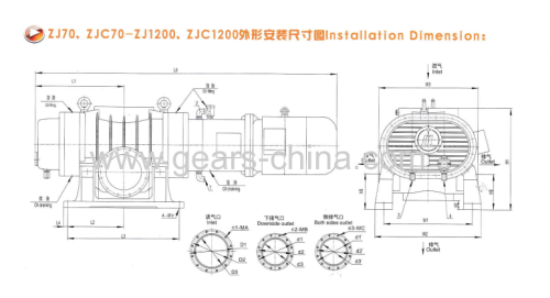 83 - 100L / S Roots Vacuum Pumps China supplier