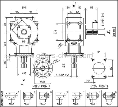 agricultural bevel gearbox